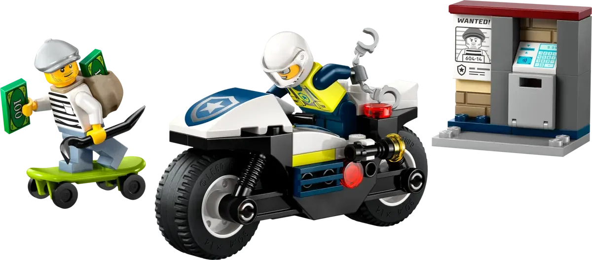 60455 LEGO City Skurkejakt med motorsykkelpolitiet - Lekeproffen.no