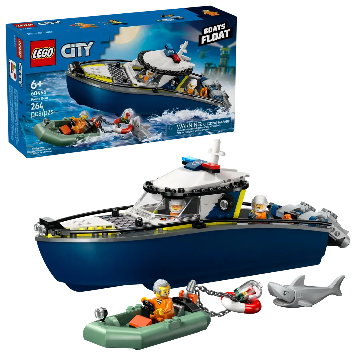 60456 LEGO City Skurkejakt med politibåt - Lekeproffen.no
