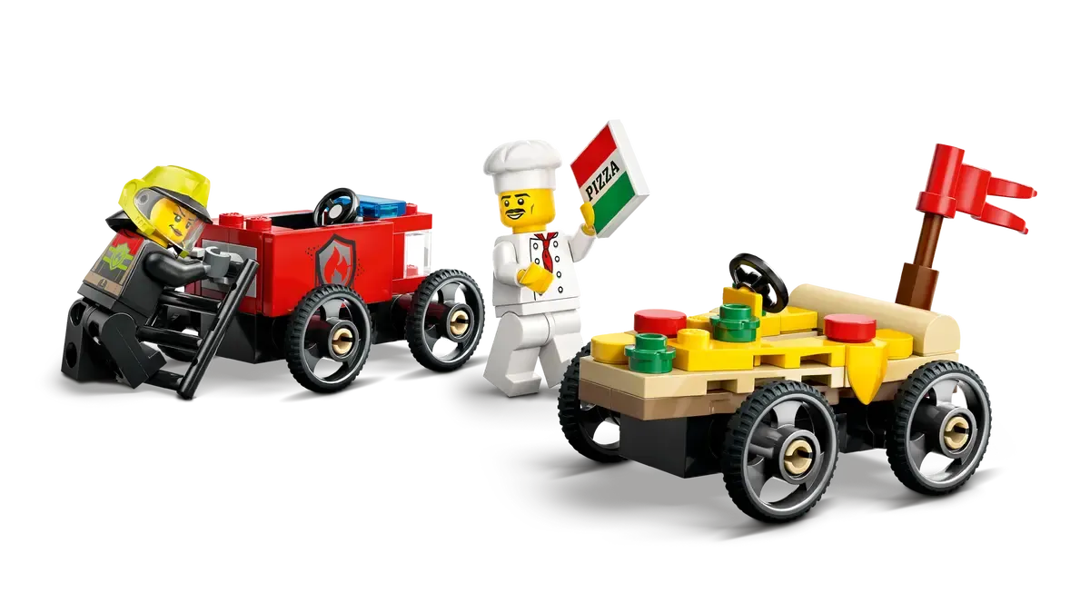 60458 Billøp mellom pizzabil og brannbil - Lekeproffen.no