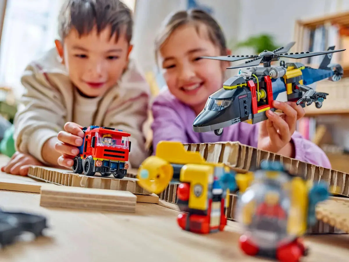 60462 LEGO City Pakke med helikopter, brannbil og ubåt - Lekeproffen.no