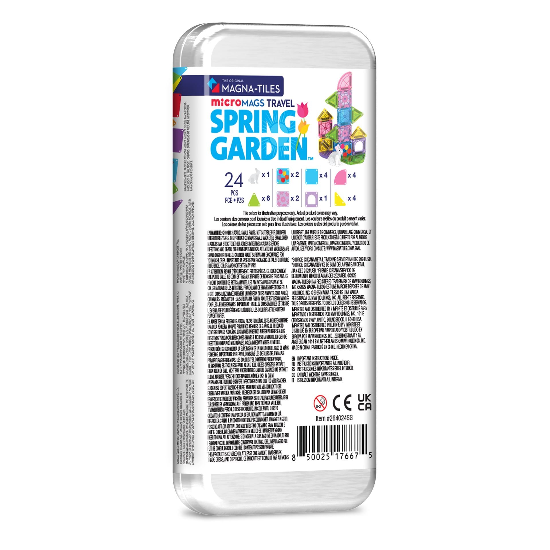 Magna-Tiles Spring Garden Travel Set – 24 deler