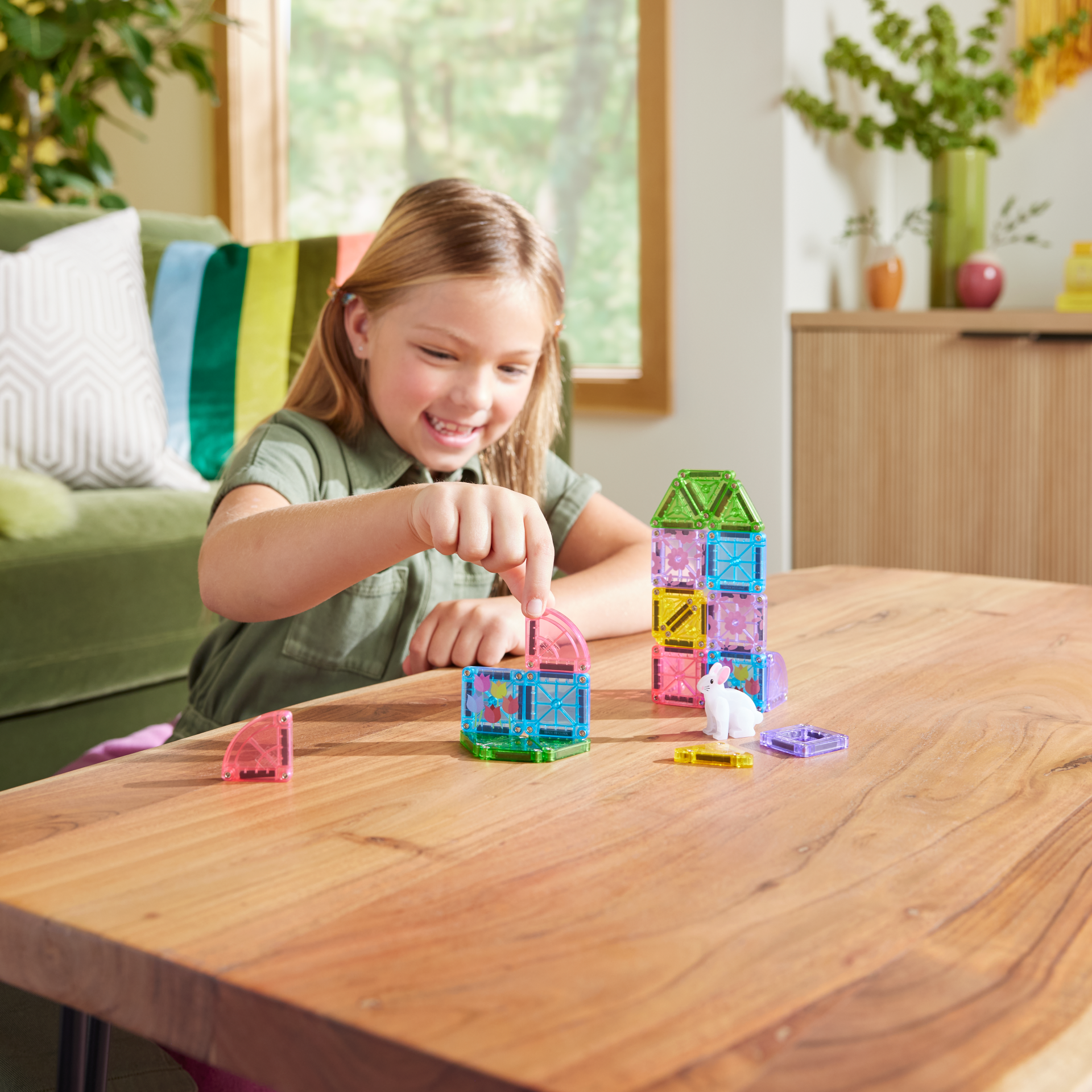 Magna-Tiles Spring Garden Travel Set – 24 deler