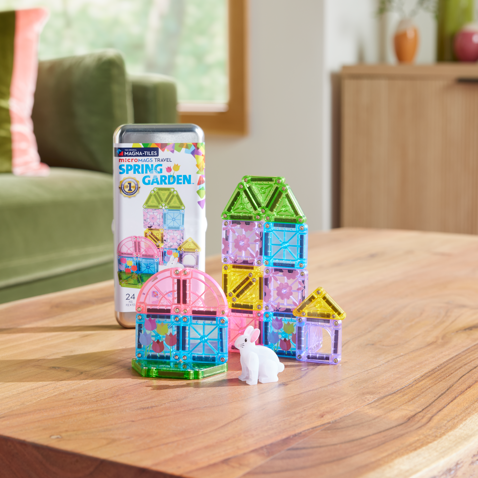 Magna-Tiles Spring Garden Travel Set – 24 deler