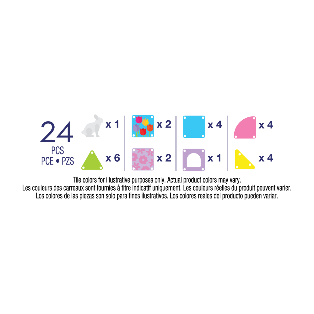 Magna-Tiles Spring Garden Travel Set – 24 deler