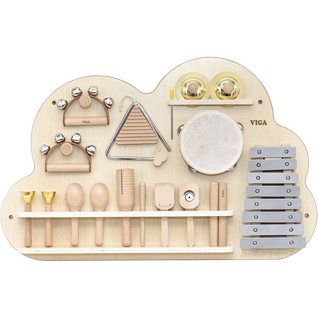 VIGA aktivitetstavle med slaginstrumenter