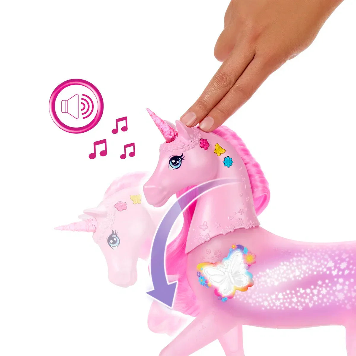 Barbie Lights & Sounds Unicorn - Lekeproffen.no