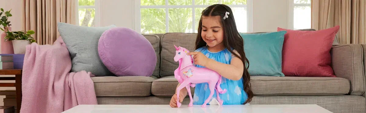 Barbie Lights & Sounds Unicorn - Lekeproffen.no