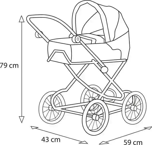 BRIO Kombidukkevogn, droplets - Lekeproffen.no