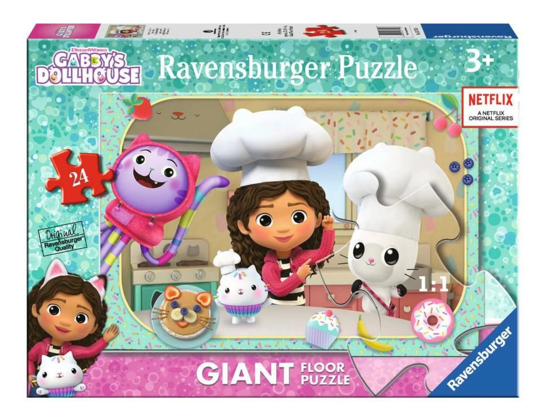 Gabby’s dukkehus, stort gulv puslespill 24p - Lekeproffen.no