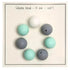 Go Handmade Silikon Perler 15mm - Mint 7 stk - Lekeproffen.no