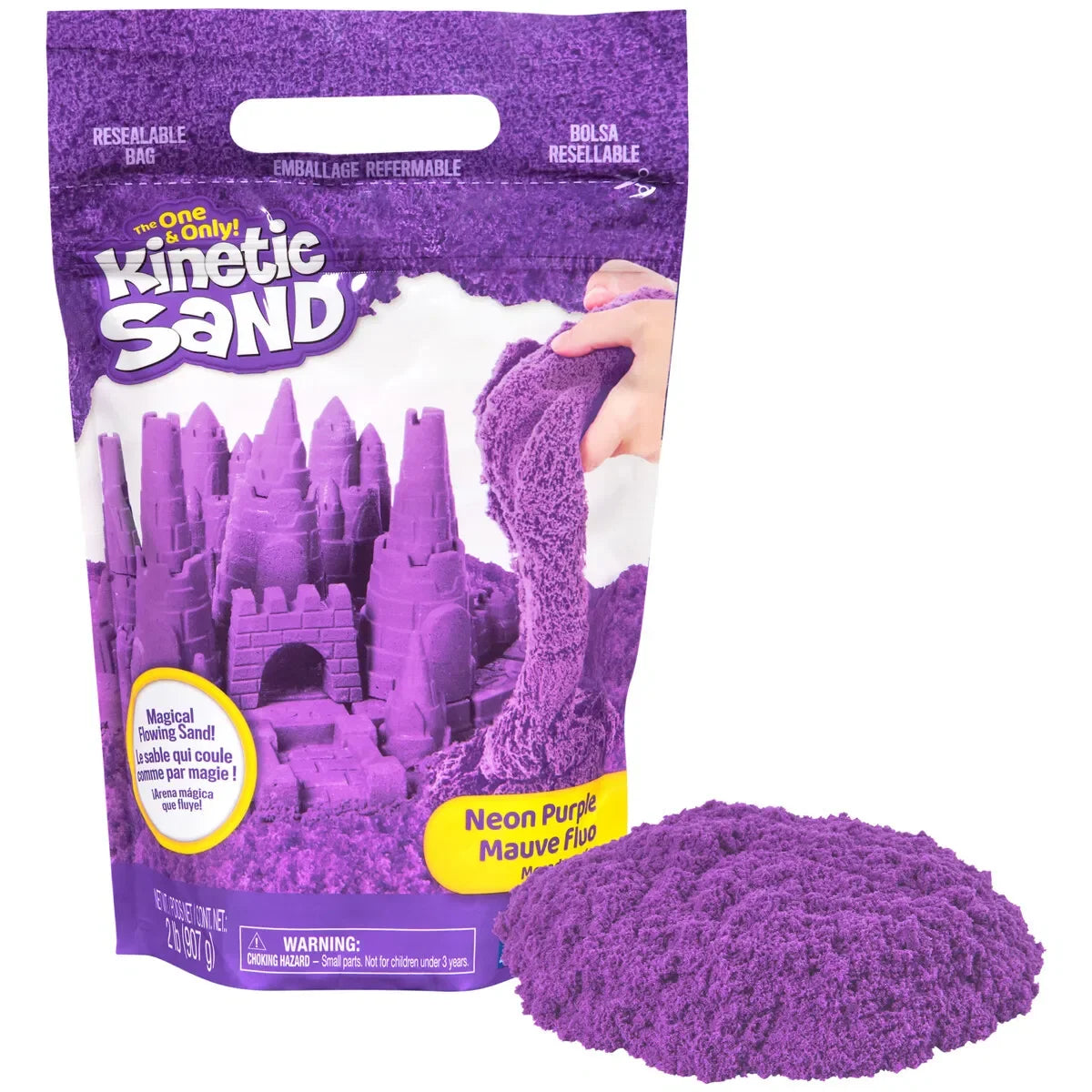 Kinetic Sand Colour Bag - Lilla - Lekeproffen.no