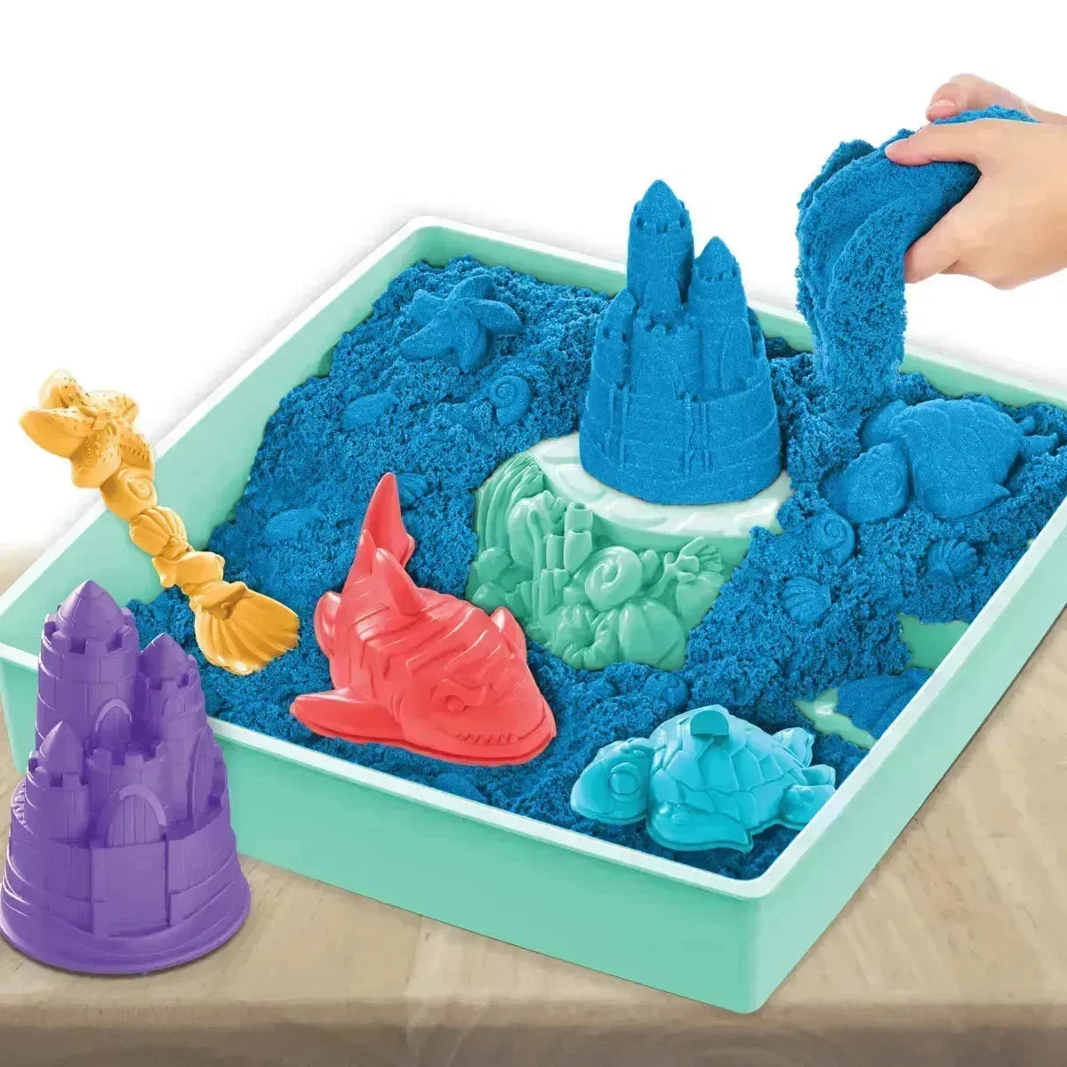 Kinetic Sand Sandbox Blå - Lekeproffen.no