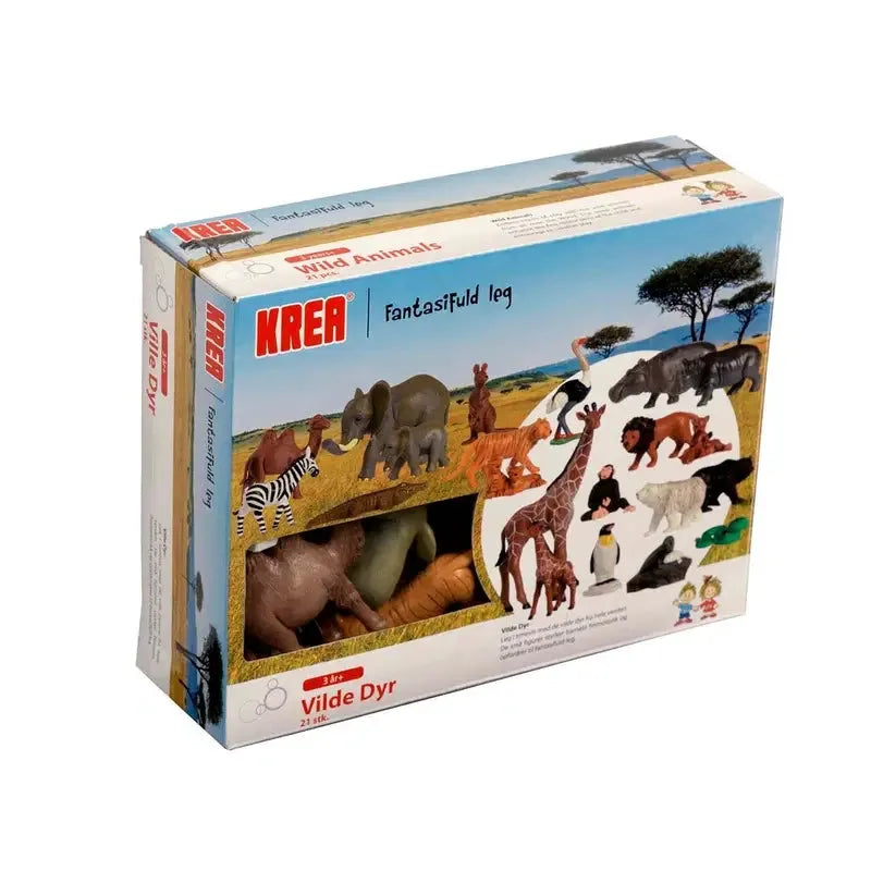 KREA Wild animals 21 pcs - Lekeproffen.no