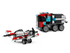 LEGO fly og lastebil i rødt, svart og blått, perfekt for barns lek og kreativitet