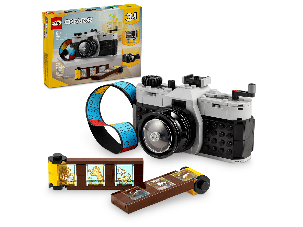 LEGO Creator Retro Camera 3-i-1 byggsett med kamera, film og bilder – perfekt gave for barn
