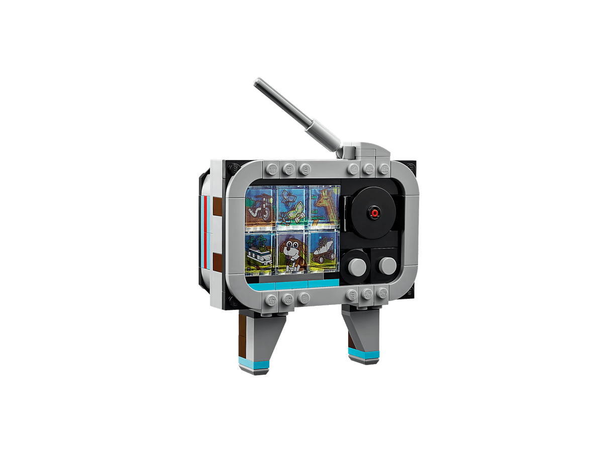 LEGO TV med antenne og fargebildeskjerm, perfekt barnelek og gave