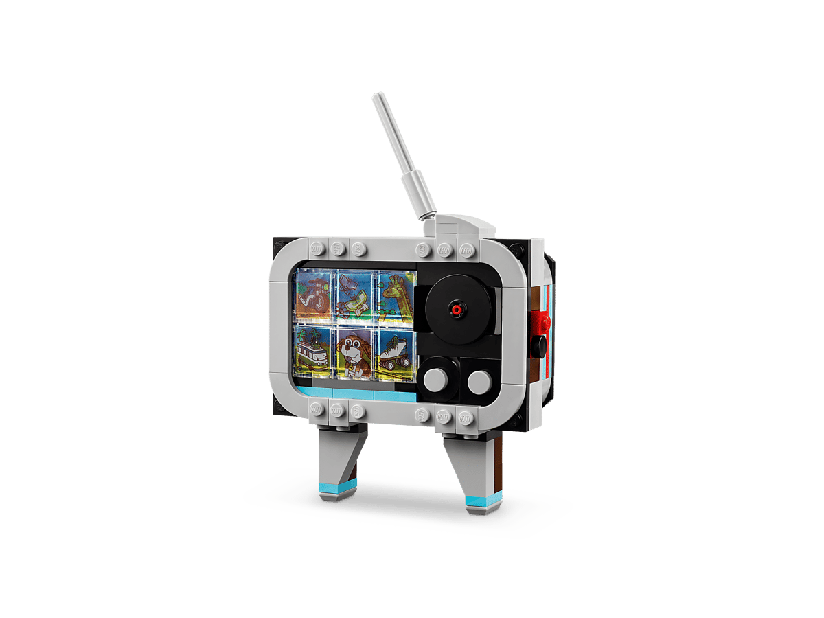 LEGO TV med antenne og fargebilder, perfekt barnelek og gave