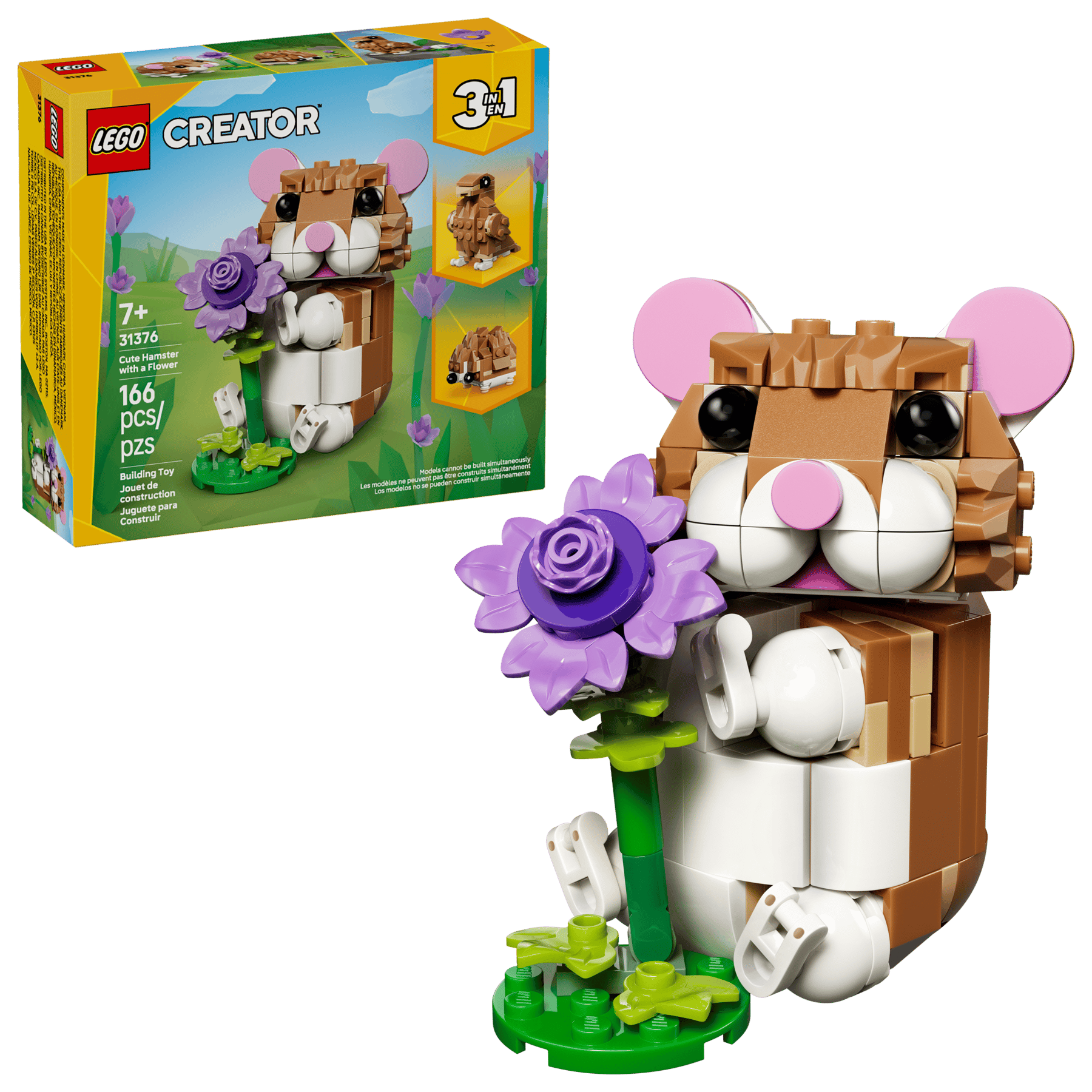 LEGO Creator 31376 Søt hamster med en blomst - Lekeproffen.no
