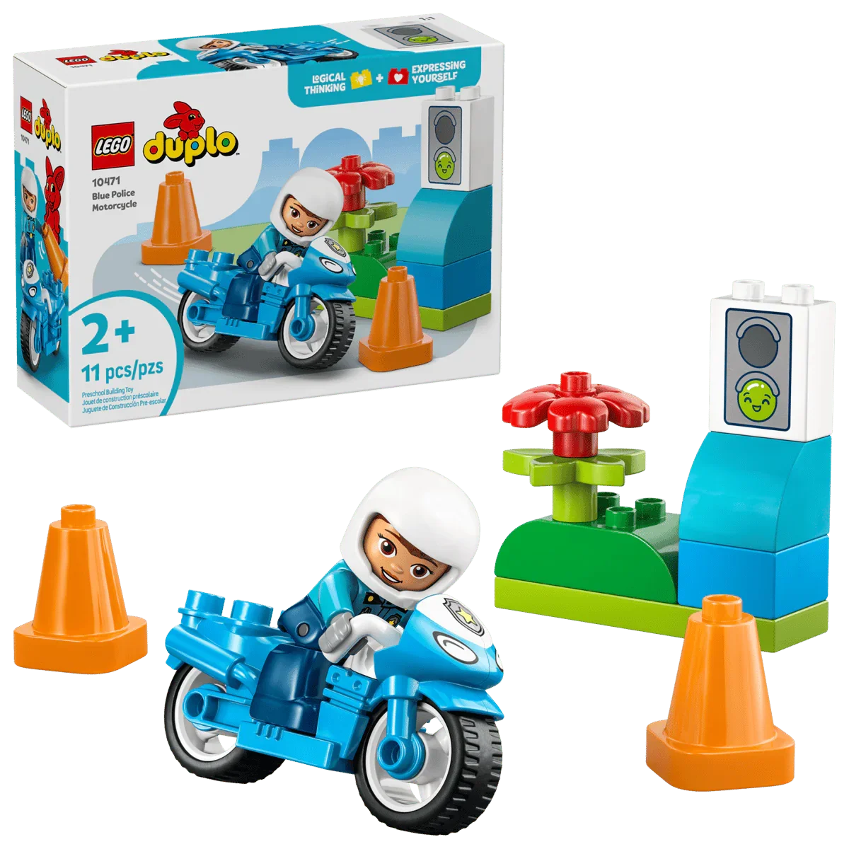 LEGO Duplo 10471 Blå politimotorsykkel - Lekeproffen.no