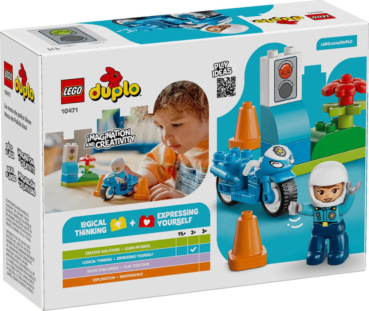 LEGO Duplo 10471 Blå politimotorsykkel - Lekeproffen.no