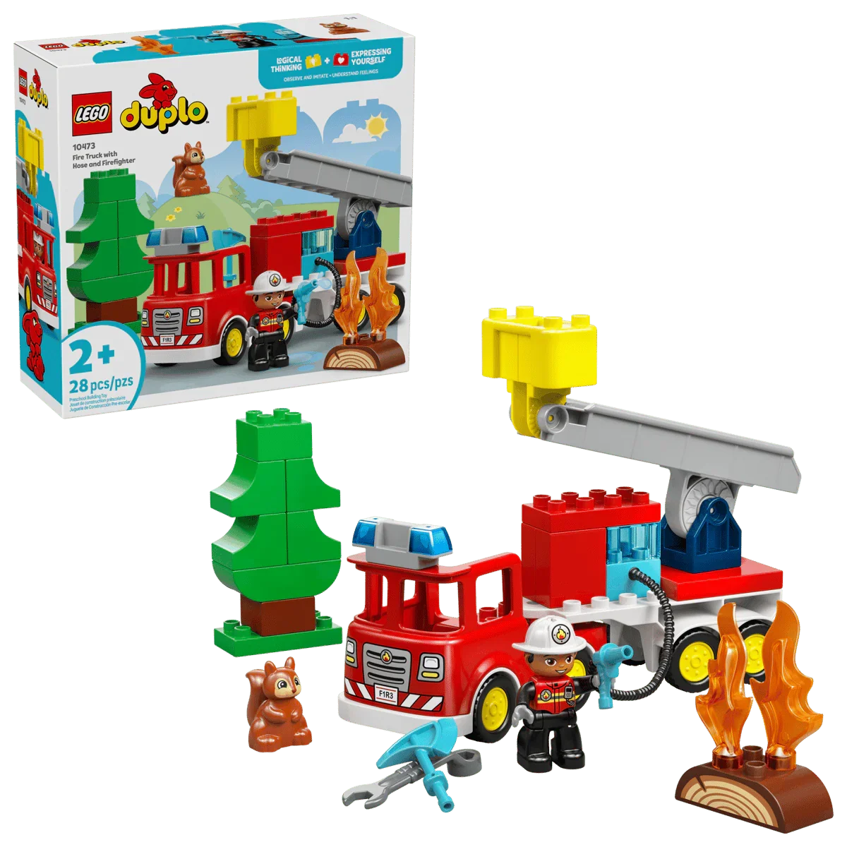 LEGO Duplo 10473 Brannbil med slange og brannmann - Lekeproffen.no