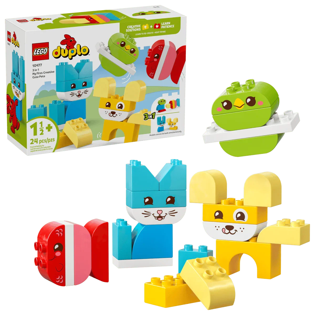 LEGO Duplo 10477 3-i-1 Kreative, søte kjæledyr - Lekeproffen.no