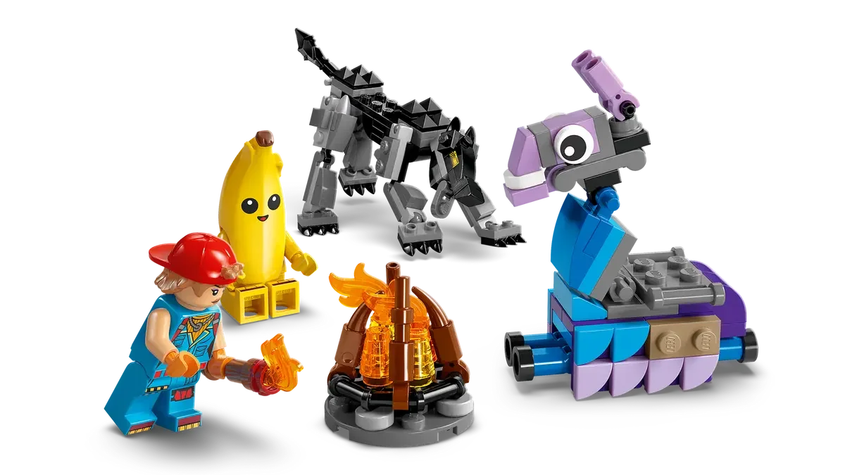 LEGO Fortnite Peely og Sparkplug slår leir på sletten - 77075 - Lekeproffen.no