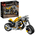 Gul LEGO Technic motorsykkel med detaljerte deler og 151 brikker for barn fra 7 år