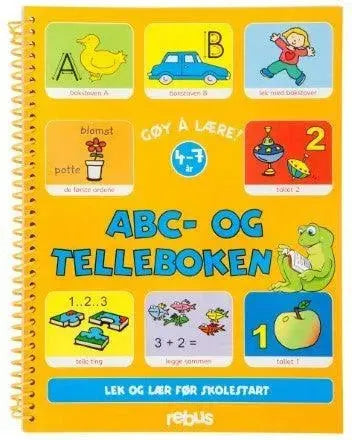 Lek og Lær oppgavebok - ABC og tellebok - 4-7 år - Lekeproffen.no