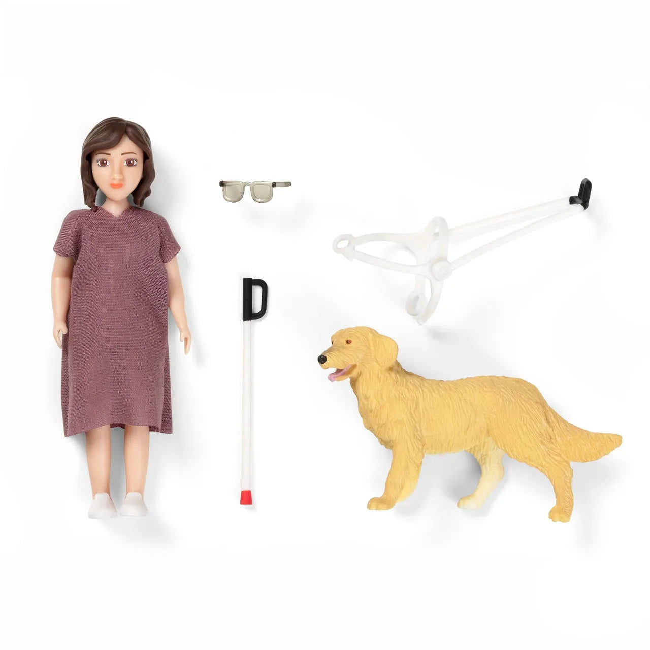 Lundby Dukke Med Blindestokk Og Førerhund - Lekeproffen.no