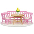 Lundby Kjøkkenmøbler - Rosa Spisestue - Lekeproffen.no