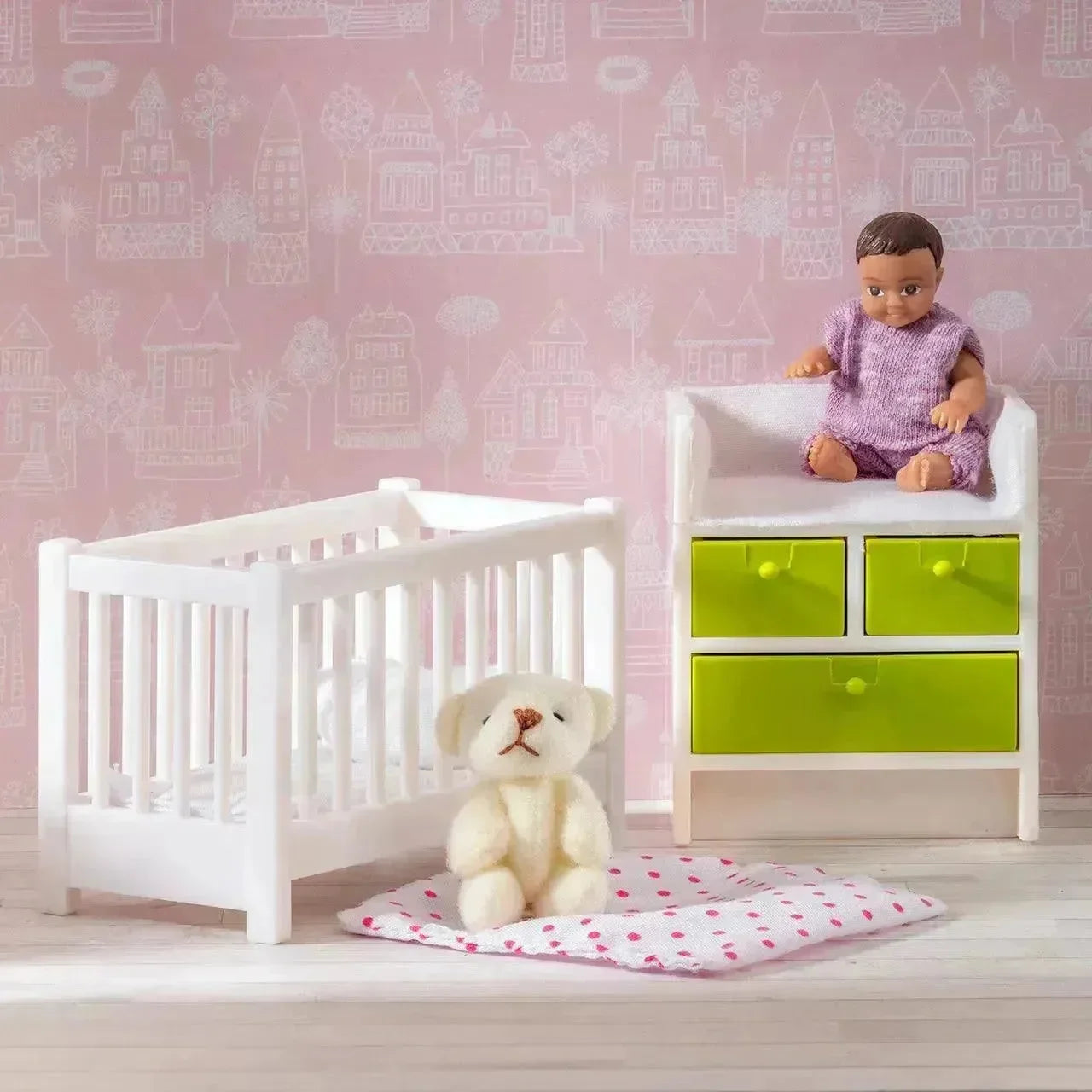 Lundby Sprinkelseng Og Stellekommode - Lekeproffen.no