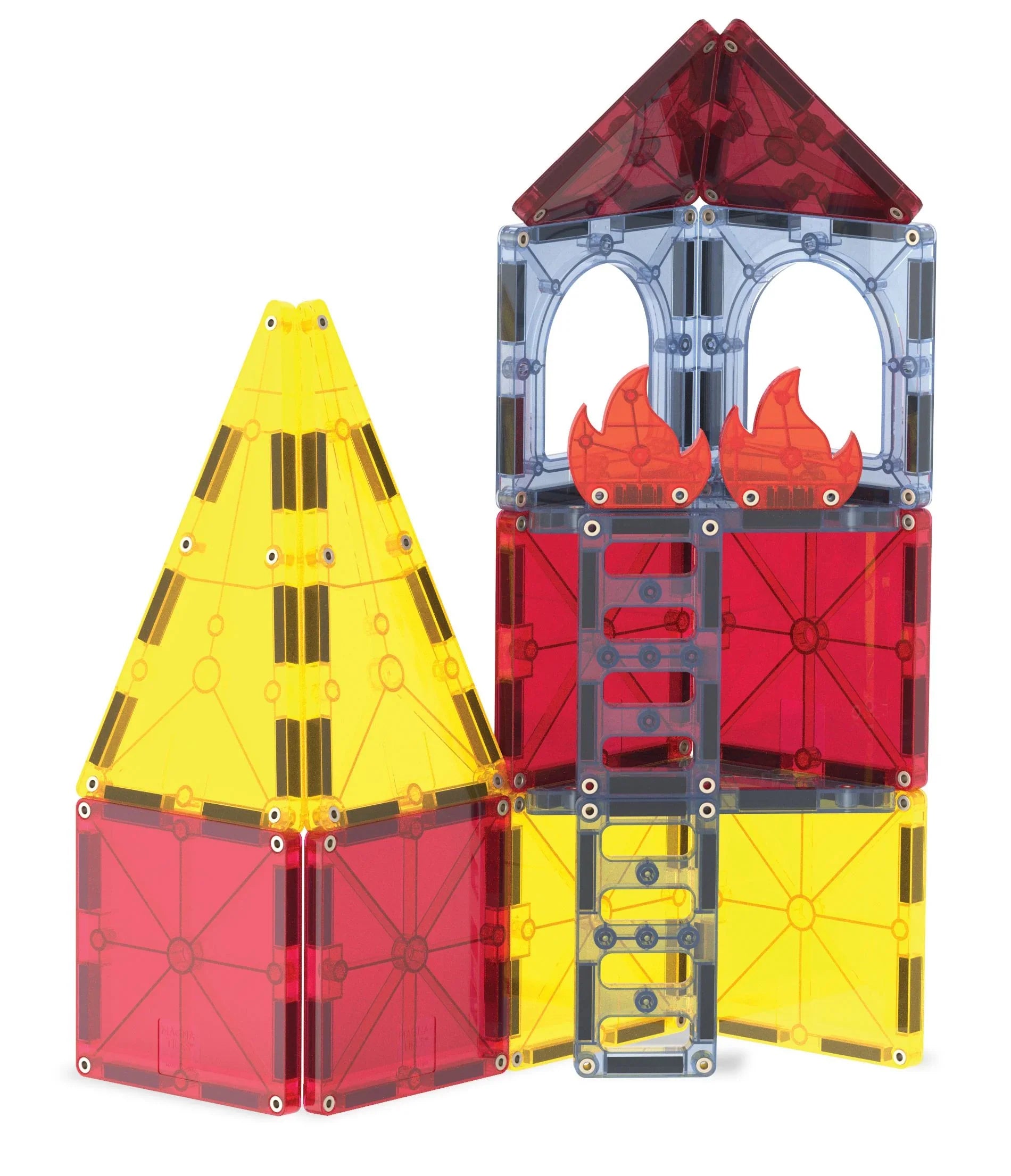 Magna-Tiles Brannredning – Magnetiske Byggeklosser 27 deler - Lekeproffen.no