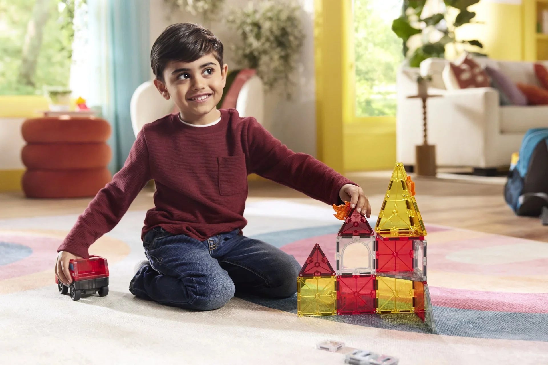 Magna-Tiles Brannredning – Magnetiske Byggeklosser 27 deler - Lekeproffen.no