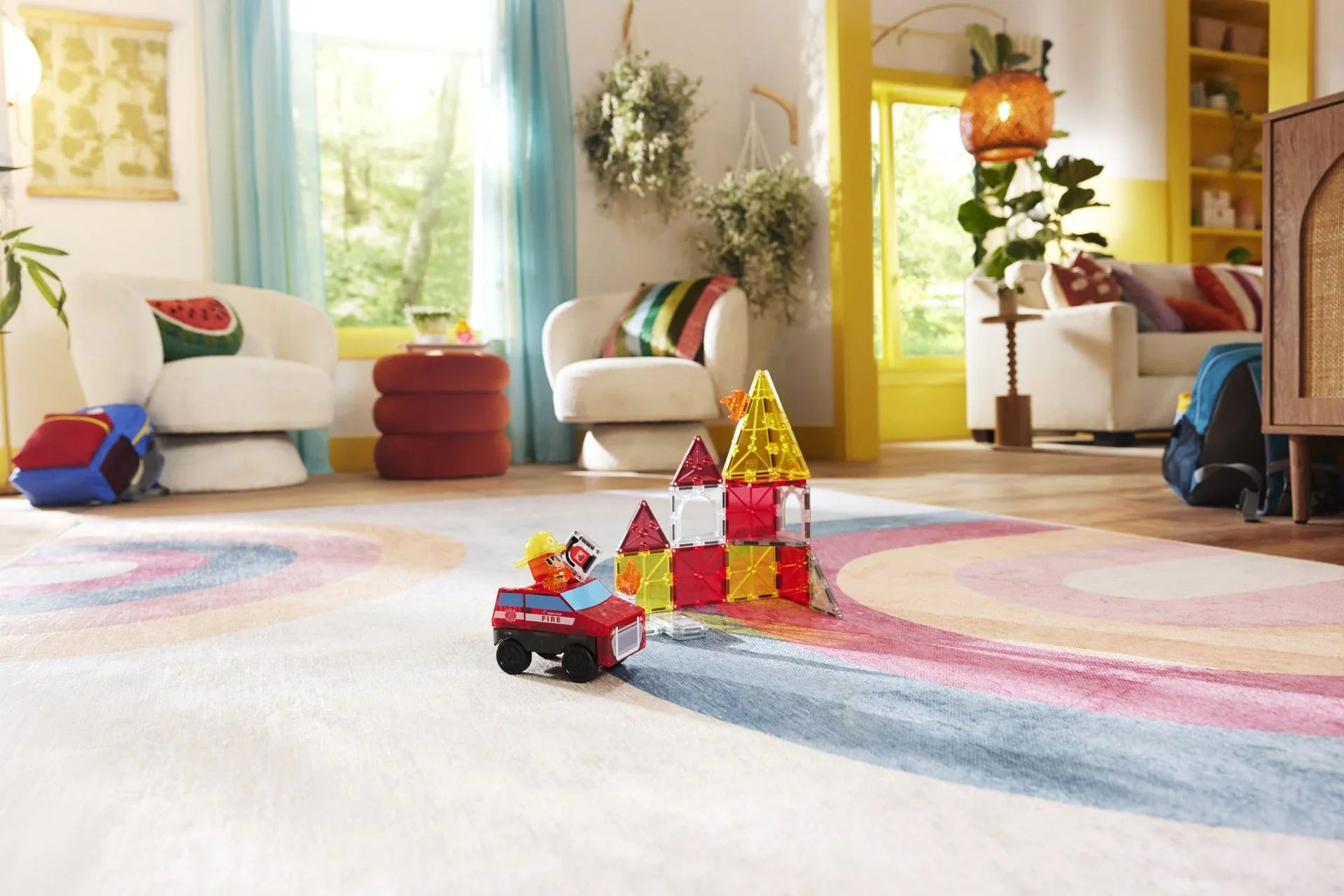 Magna-Tiles Brannredning – Magnetiske Byggeklosser 27 deler - Lekeproffen.no