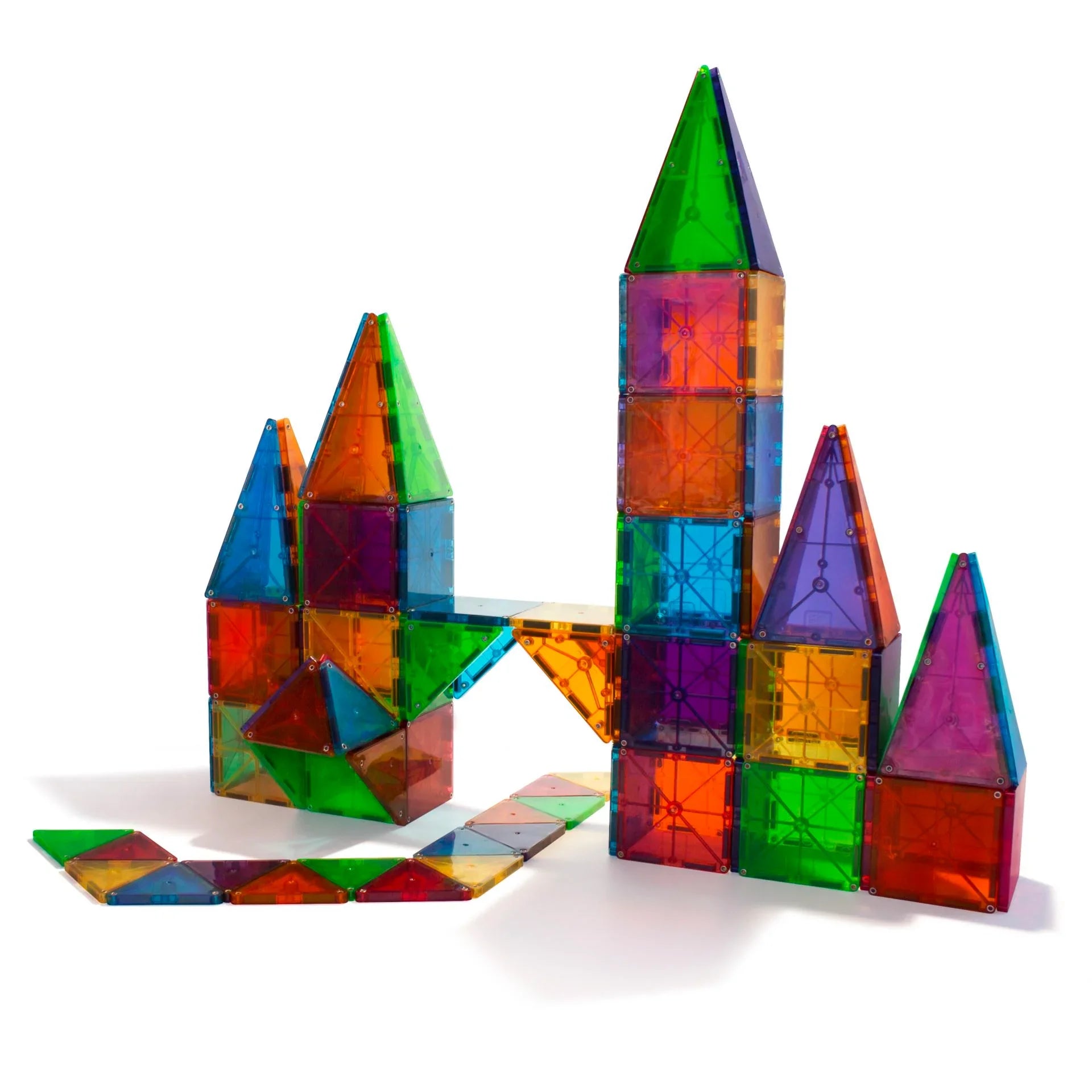 Magna-Tiles Clear Colours – Magnetiske Byggeklosser 100 deler - Lekeproffen.no