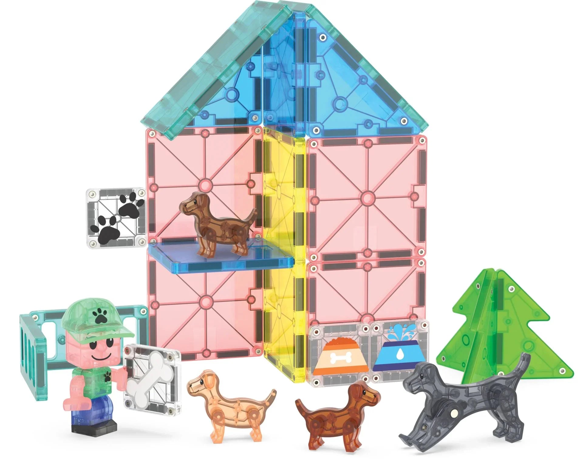 Magna-Tiles Hundepark – Magnetiske Byggeklosser 27 deler - Lekeproffen.no