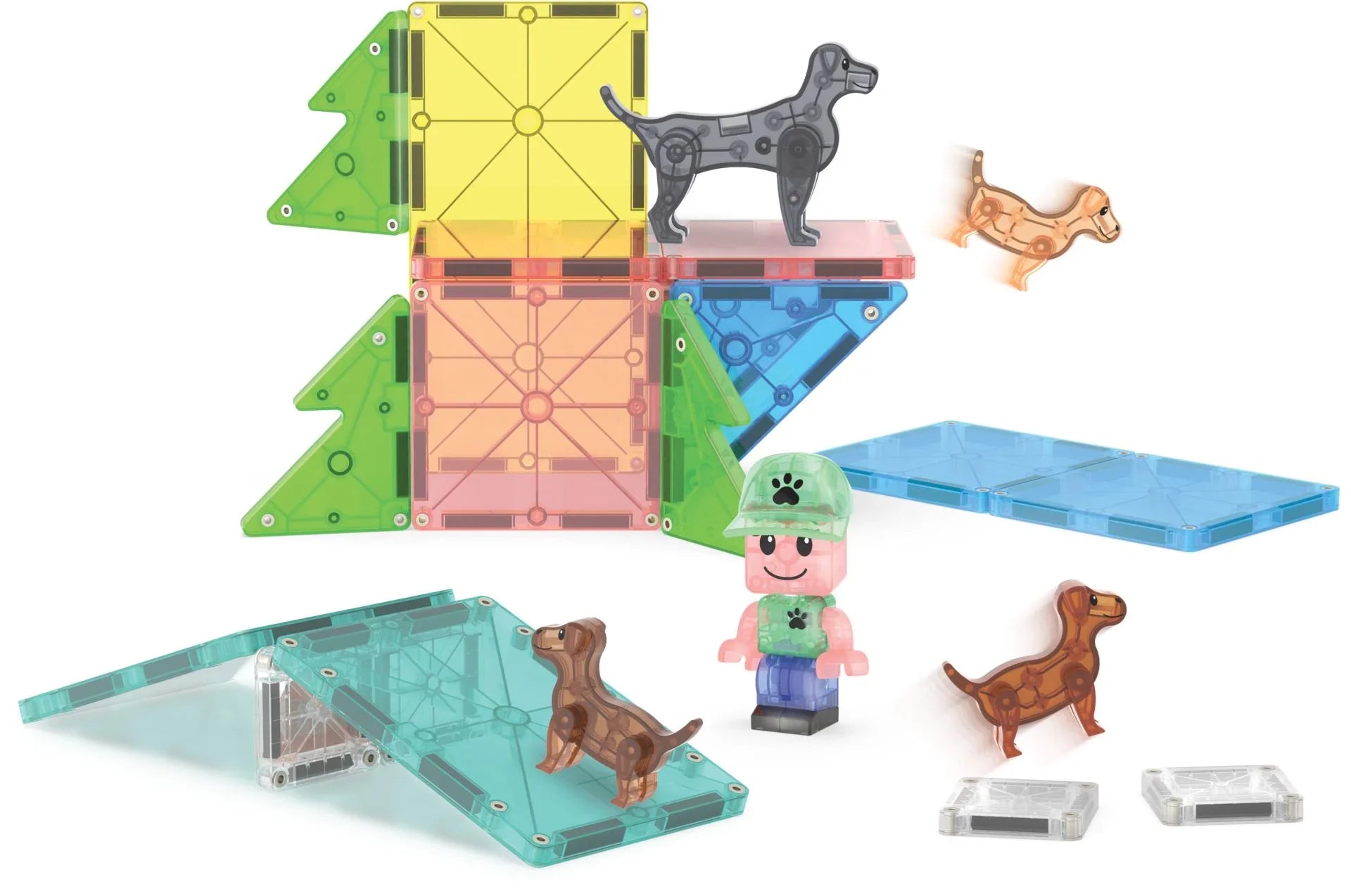 Magna-Tiles Hundepark – Magnetiske Byggeklosser 27 deler - Lekeproffen.no