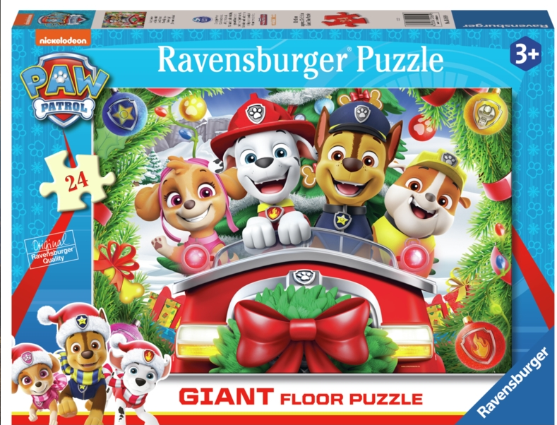 Paw Patrol jul, stort gulvpuslespill 24p