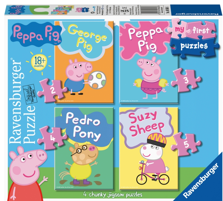 Peppa Gris - Mitt første puslespill 2/3/4/5p