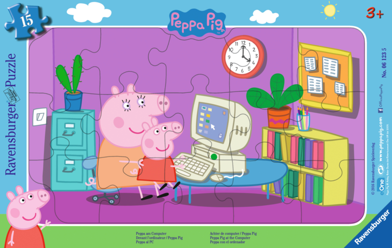 Peppa Gris - Foran Datamaskinen 15p