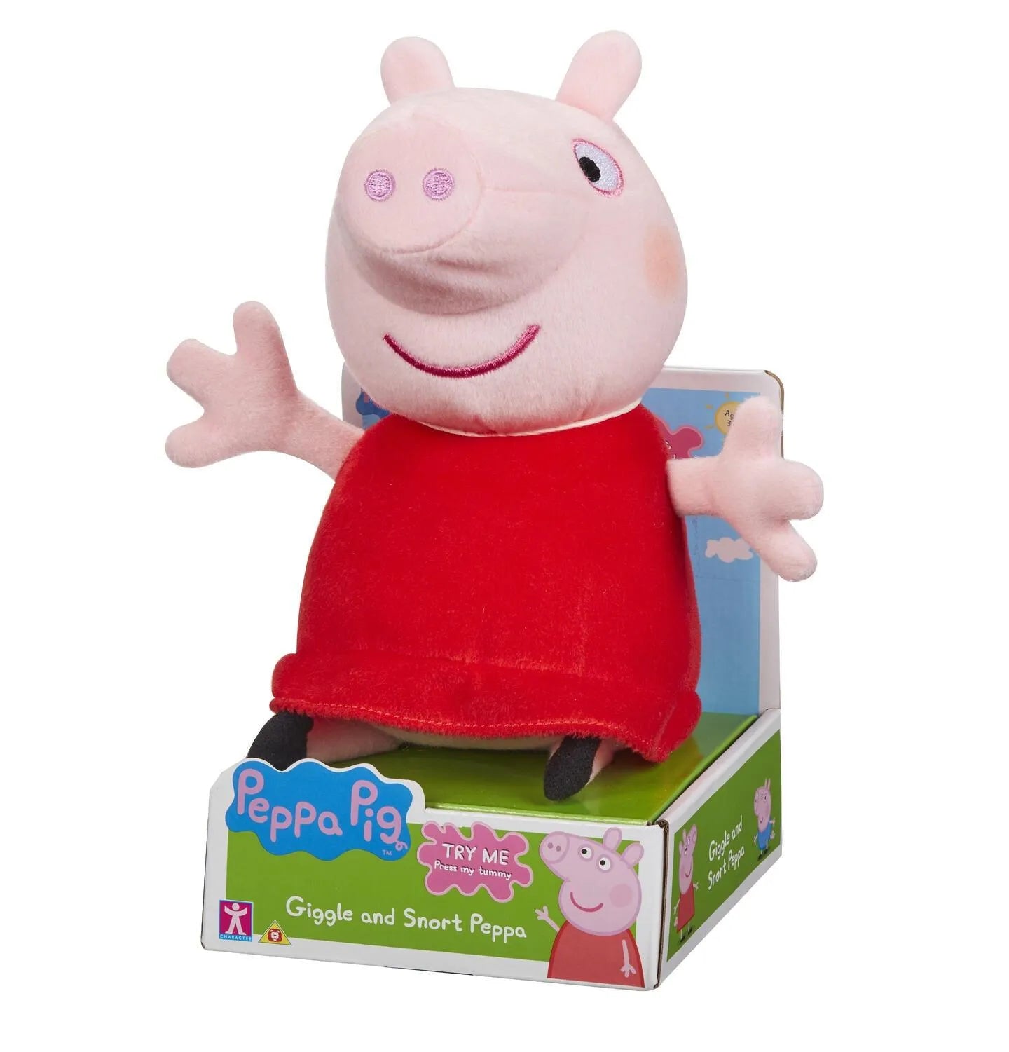 Peppa gris plysj fnise og fnyse m/lyd - 20 cm