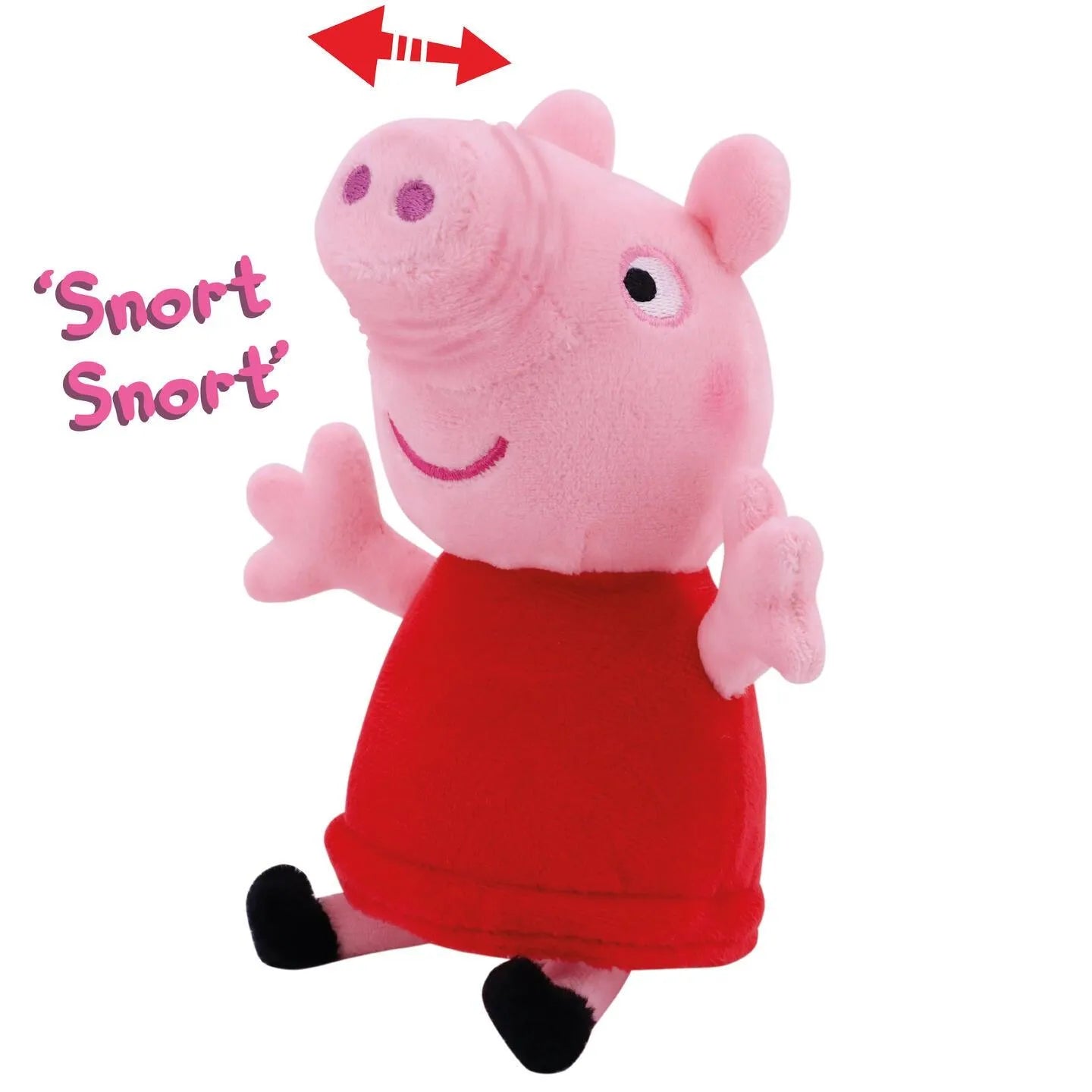 Peppa gris plysj fnise og fnyse m/lyd - 20 cm