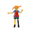 Pippi Langstrømpe lekefigur med rødt skjorte og gule strømper, populær barnelek