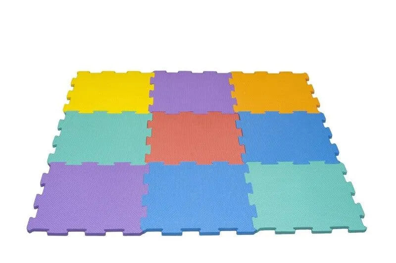 Puslespill lekematte - 9 brikker (90x90 cm)