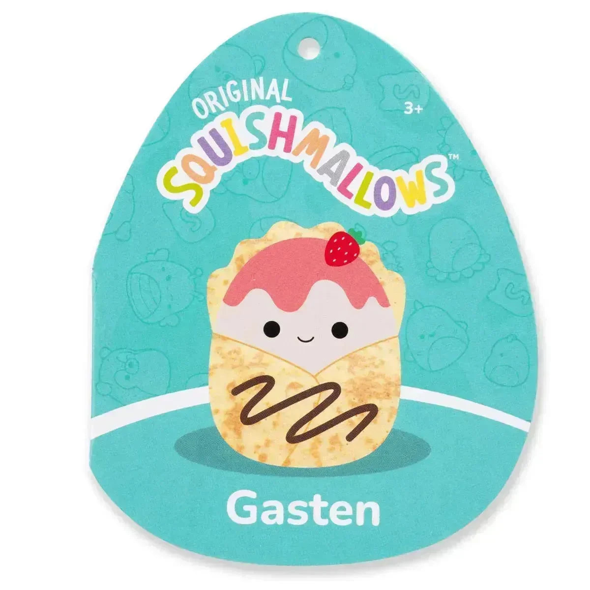 Squishmallows Gasten The Strawberry Crepe - 19 cm - Lekeproffen.no