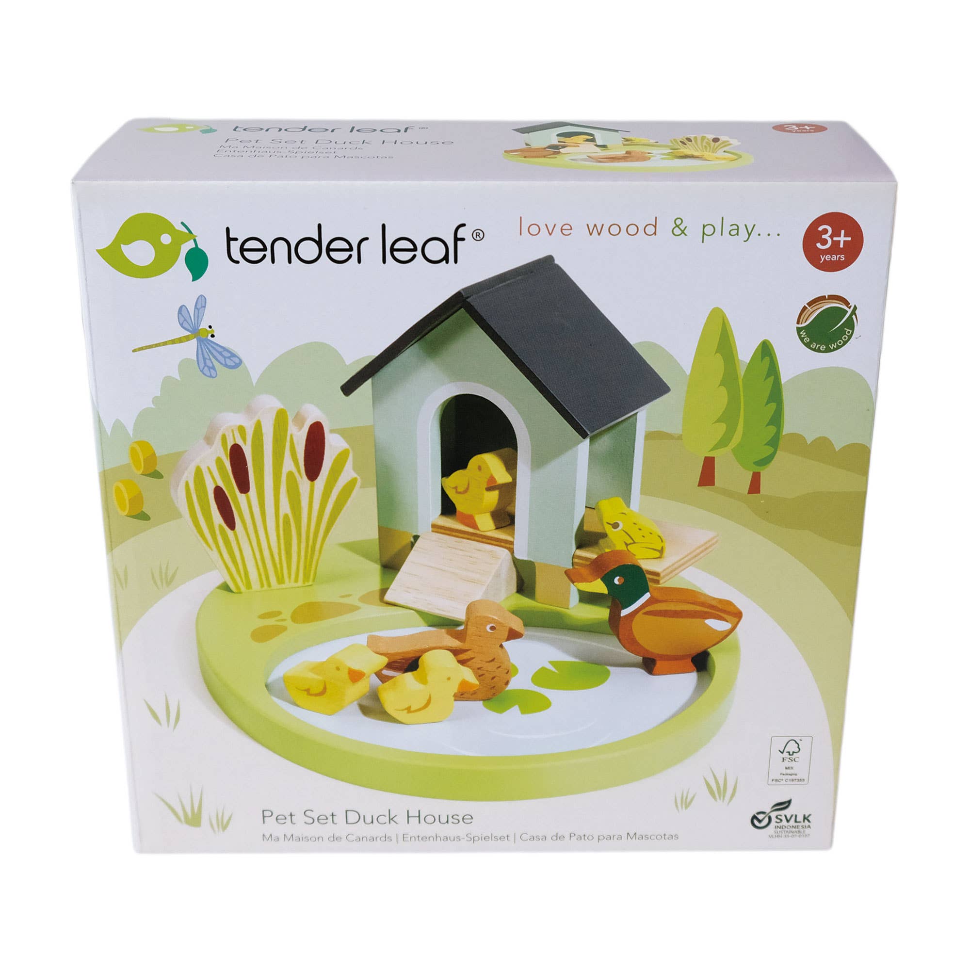 Tender Leaf leketøy med andehus og treandefamilie, perfekt barnelek for 3+ år