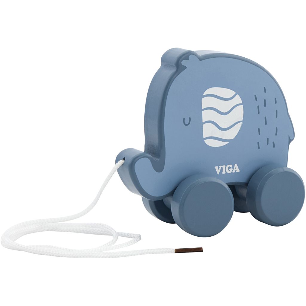 VIGA Dra-elefant – Treleke på hjul